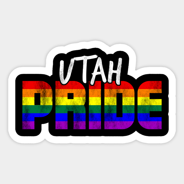 Utah Pride LGBT Flag Utah Sticker TeePublic